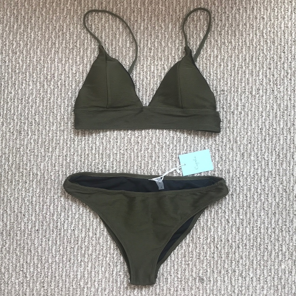 Army Green Bikini Set, S